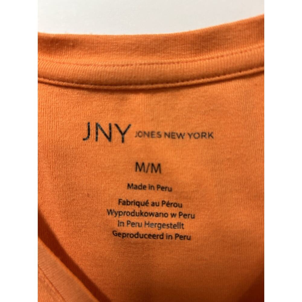 Jones New York T Top Sizzle Orange Soft Knit Size M - Picture 3 of 3